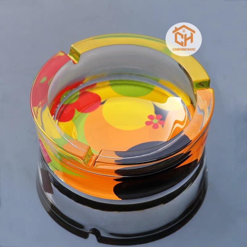 Gạt Tàn Thủy Tinh Cao Cấp Sang Trọng, Gạt Tàn Thủy Tinh 3D hình Vuông, Tròn