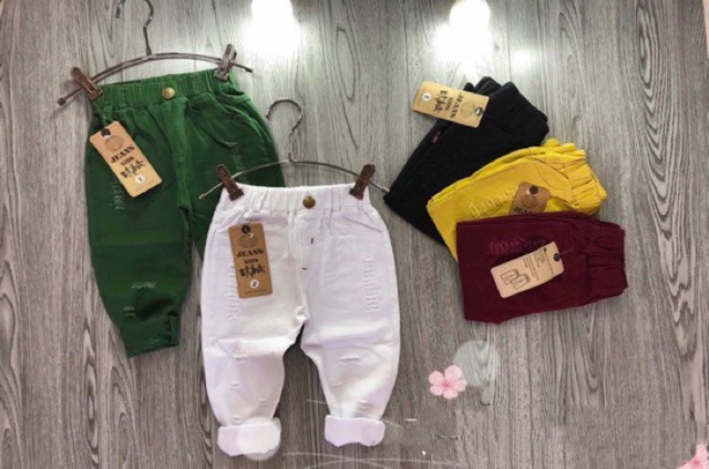 Quần kaki dài xước cho bé trai bé gái 7-34kg | BigBuy360 - bigbuy360.vn