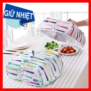 Combo 2  Dụng Cụ Đậy Đồ Ăn Giữ Nhiệt Ngăn Bụi. Túi Giữ Nhiệt