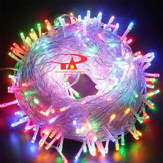 Đèn led trang trí noel 100m đủ màu - Dây chớp nháy 100m nhiều màu