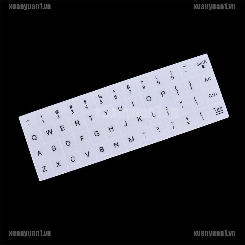 [XUANYUAN1] Miếng Dán Bàn Phím Thay Thế Chữ Tiếng Anh Màu Trắng Và Đen Dành Cho Bất Kỳ PC