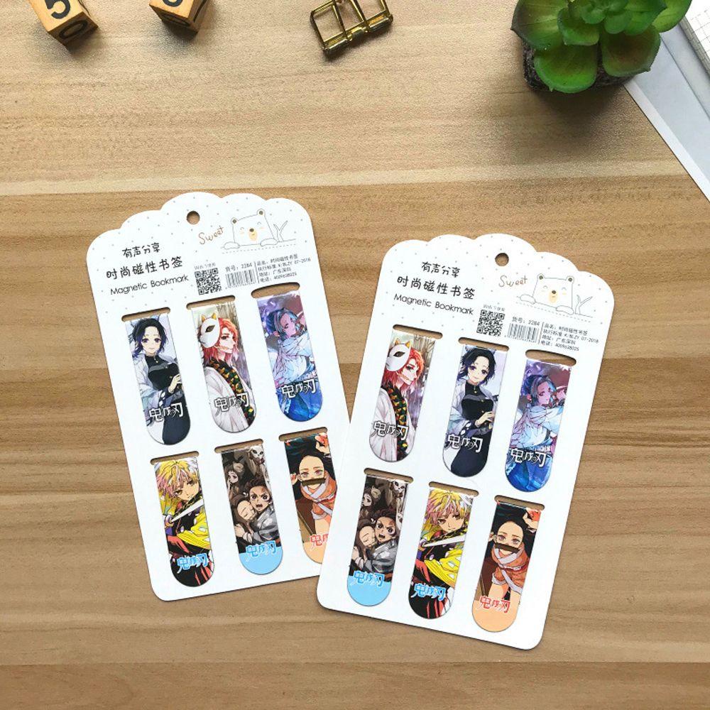 Pewany Jujutsu Kaisen Bookmarks Phụ Kiện Giấy Đánh Dấu Trang Sách Hình Anime Demon Slayer Cho Học Sinh