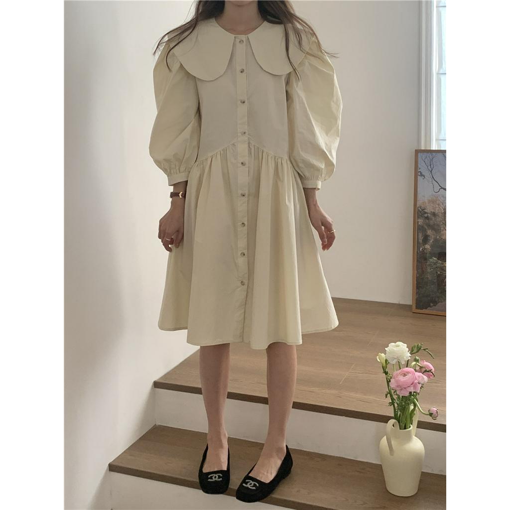 61539 Retro Dễ Thương Ve Áo Lớn Váy Rời