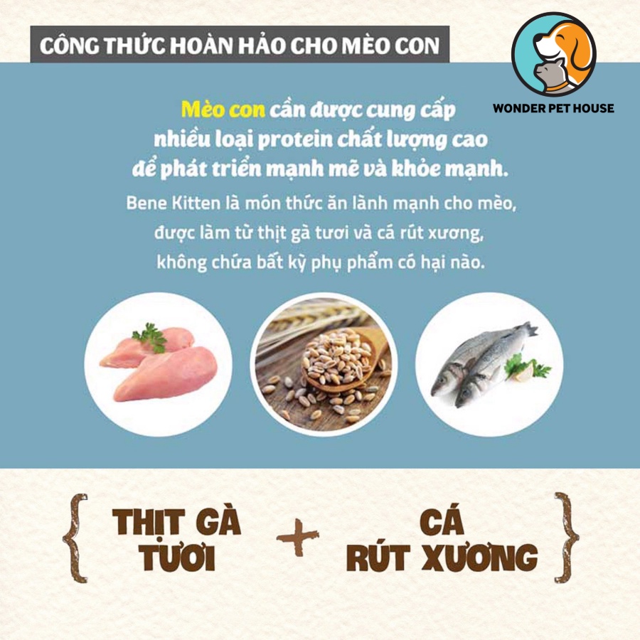 Hạt hữu cơ cho mèo con 400g Natural Core Bene C1 Kitten - Hạt Organic Tốt Cho Sự Phát Triển Mèo Nhỏ