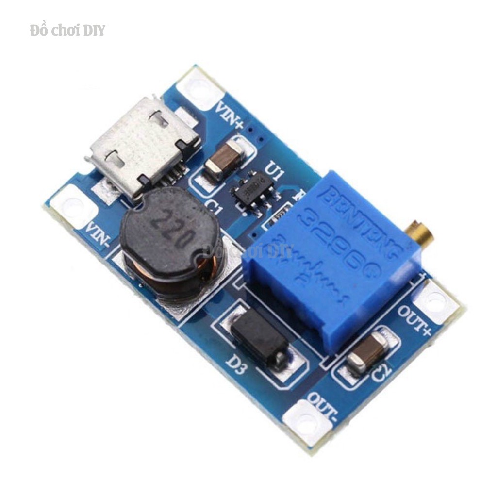Mạch Tăng Áp Mini có Cổng Micro USB 2V lên 26Vdc 2A