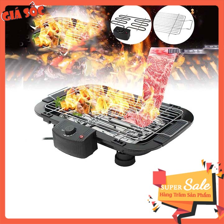 Bếp nướng điện BBQ không khói, vỉ nướng inox không gỉ