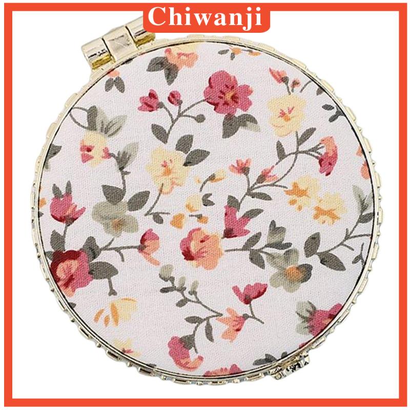 Gương Trang Điểm Gấp Gọn Bỏ Túi In Họa Tiết Hoa Xinh Xắn