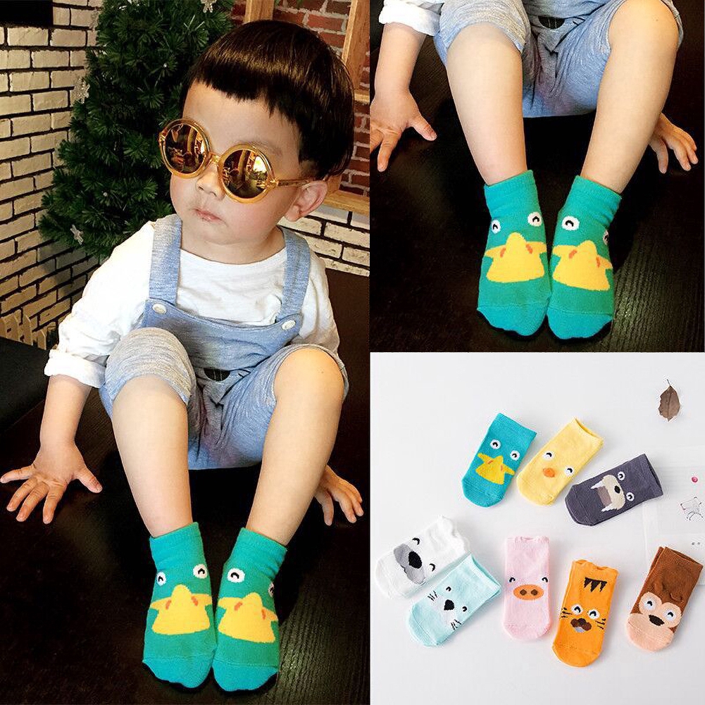 Vớ Cotton Chống Trượt Hình Động Vật Cho Bé Từ 1-4 Tuổi