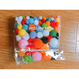 Pompom viên hỗn hợp 5 kích thước