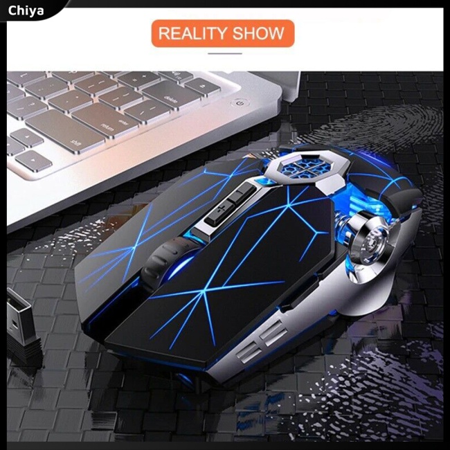 Chuột Quang Không Dây 2.4g 1600dpi Đèn Led 7 Màu Sắc Có Thể Sạc Lại Dành Cho Pc Laptop