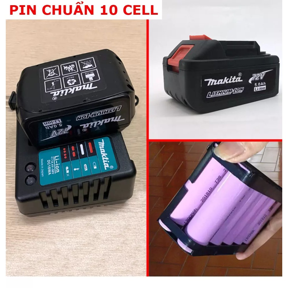 MÁY MÀI CHẠY PIN MAKITA - 2 PIN CHUẨN 10 CELL - LÕI ĐỒNG - CÔNG SUẤT 840W - KHÔNG CHỔI THAN - MÁY CẮT, MÀI MỌI ĐỊA HÌNH