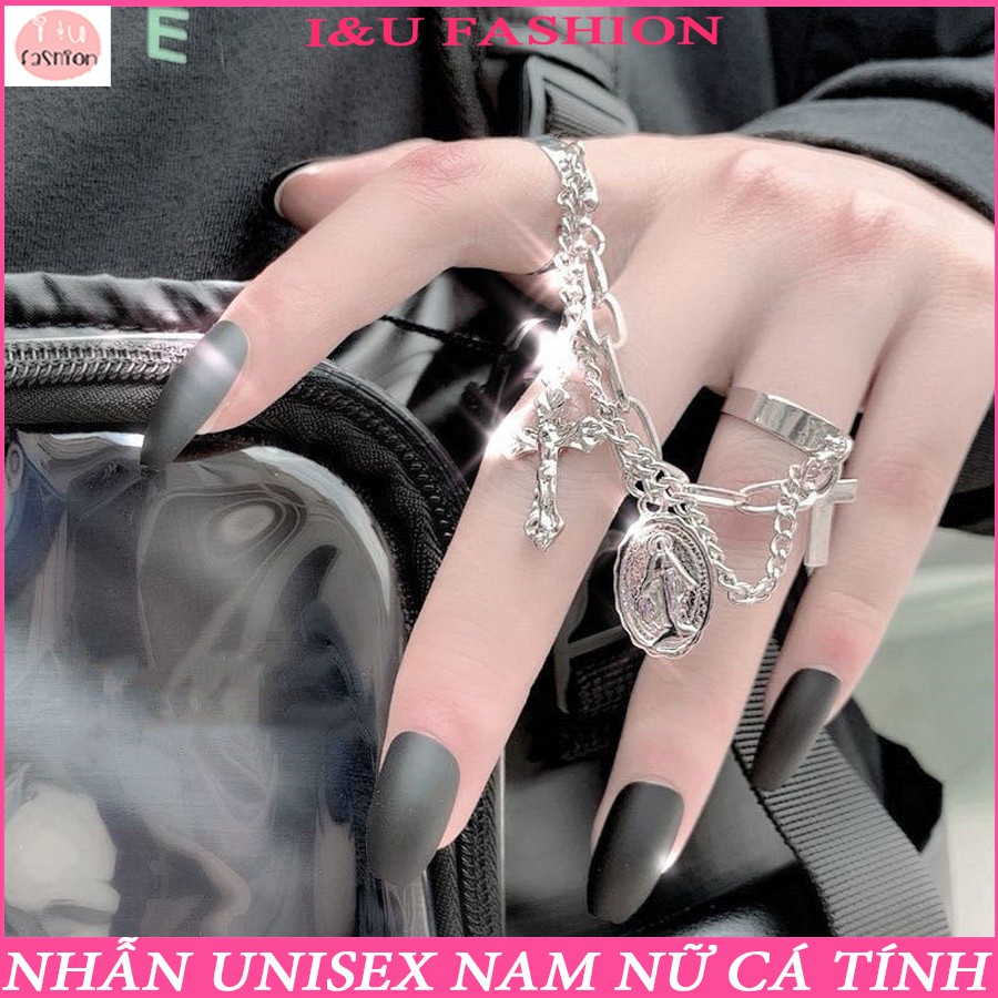 Nhẫn UNISEX Nam Nữ kiểu dáng dây xích chất liệu kim loại với các chi tiết vô cùng độc đáo , cá tính và thời trang NA-11