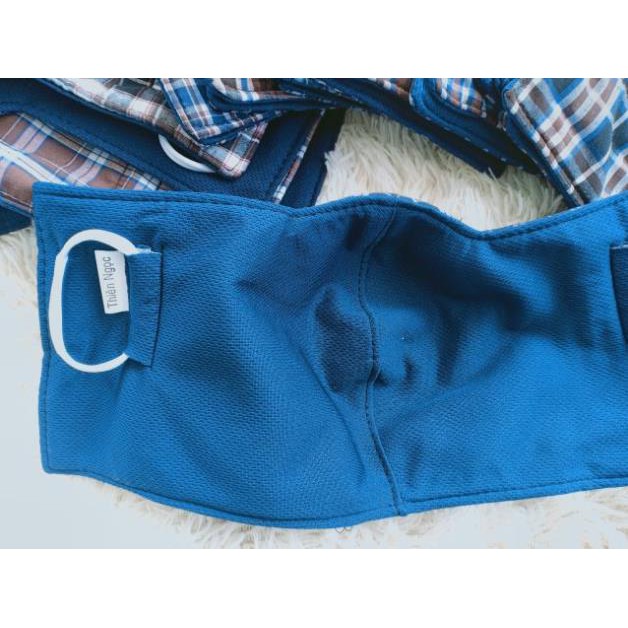 Khẩu trang sọc vải cotton đẹp che kín tai 3 lớp lót lưới | BigBuy360 - bigbuy360.vn