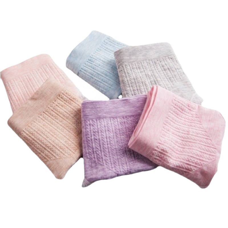Set 10 Quần Lót cotton Không Đường May Lưng Vừa Nhiều Màu Sắc Cho Nữ