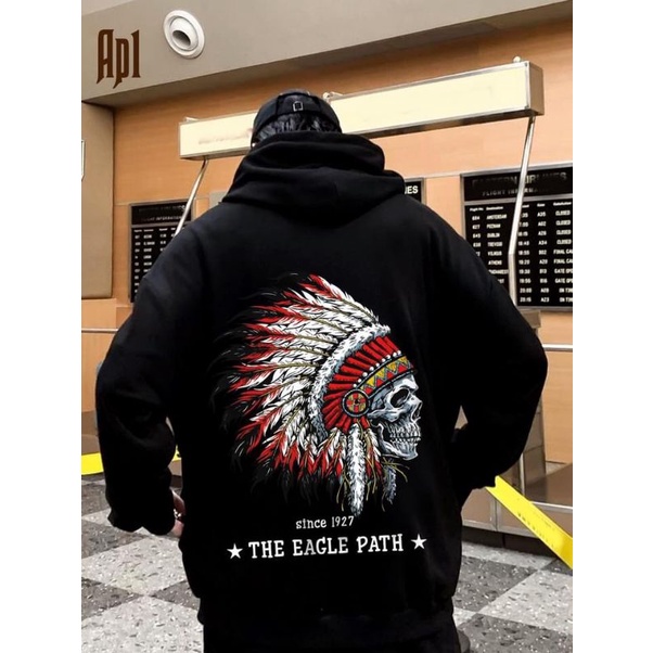 Áo hoodie unisex nam nữ hình đầu sọ đội mũ thổ dân có bigsize vải nỉ bông cao cấp