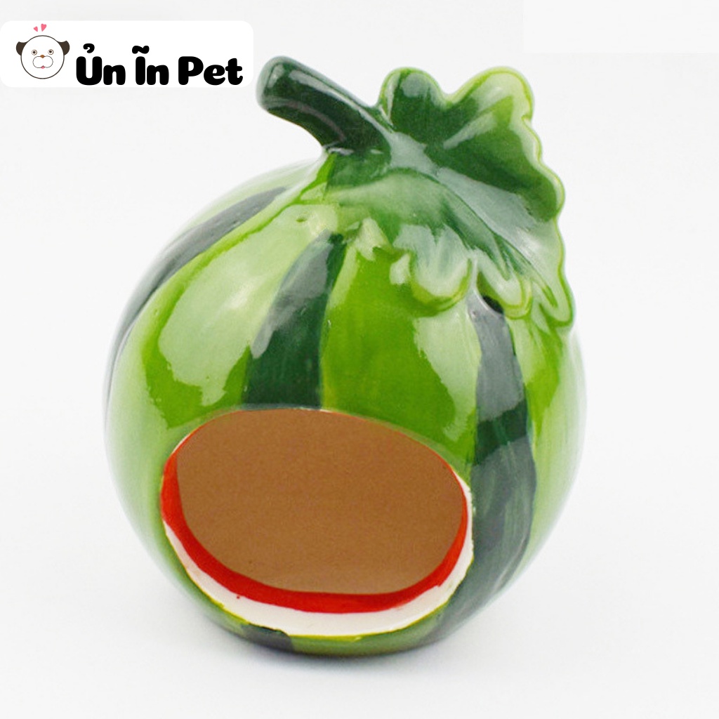 Nhà ngủ sứ hamster, DƯA HẤU siêu mát, dễ thương