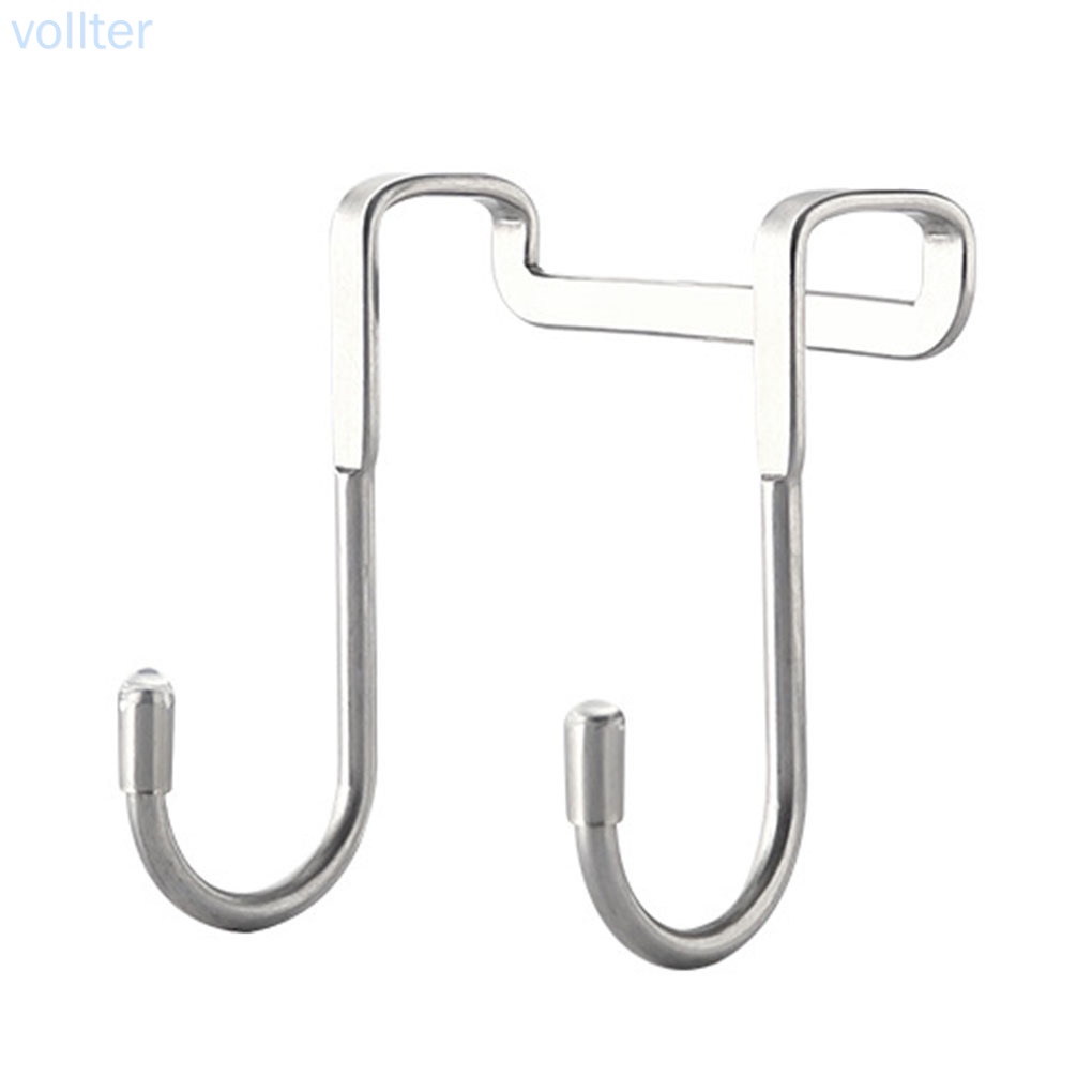 Móc treo áo khoác bằng thép không gỉ 304 hình chữ S gắn sau lưng cửa nhà tắm / nhà bếp