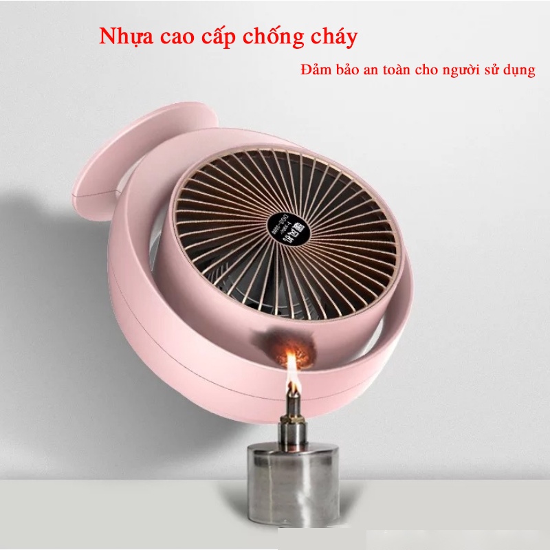 [HN GIAO TRONG 1H] Quạt sưởi mini tròn Jiashi công suất 800W, Làm nóng nhanh không mùi nhựa cho dân văn phòng QSM02