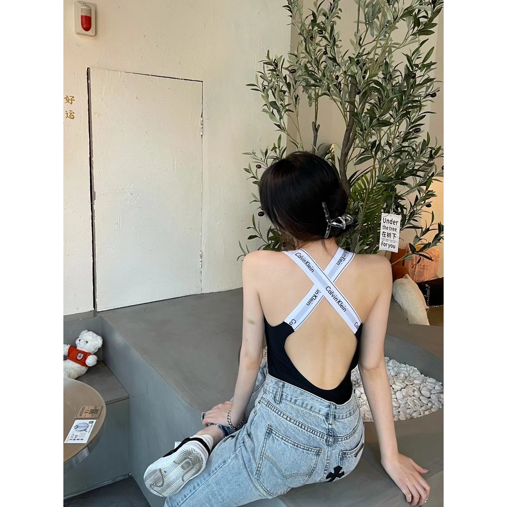 Mới Đồ Bơi Một Mảnh Dây Đan Chéo Sau Lưng Không Có Hộp Dành Cho Nữ