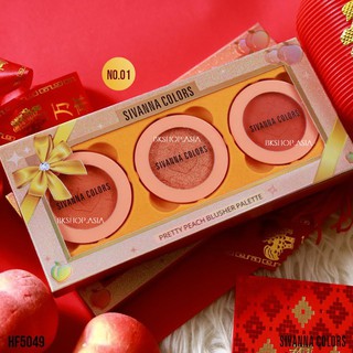 [Có sẵn - Chính hãng Thailand] SIVANNA COLORS - Set 3 phấn má Pretty Peach Blusher Palette