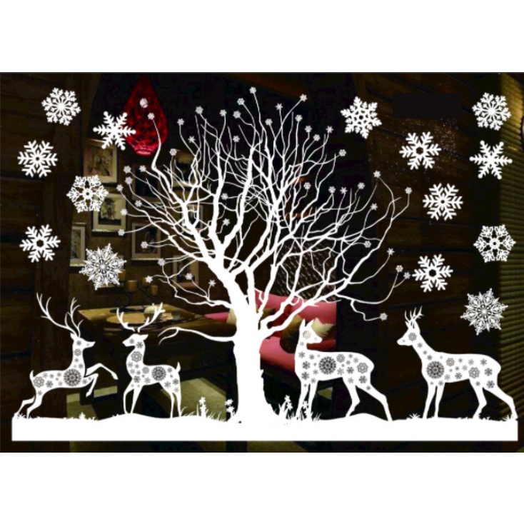 Decal trang trí Noel Hít Tĩnh Điện - Noel nhiều mẫu nổi bật