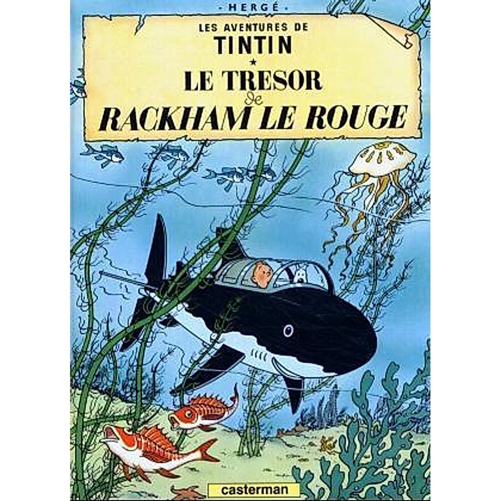 Sách - Pháp: Les Aventures de Tintin - Le Tresor De Rackham Le Rouge tome 12