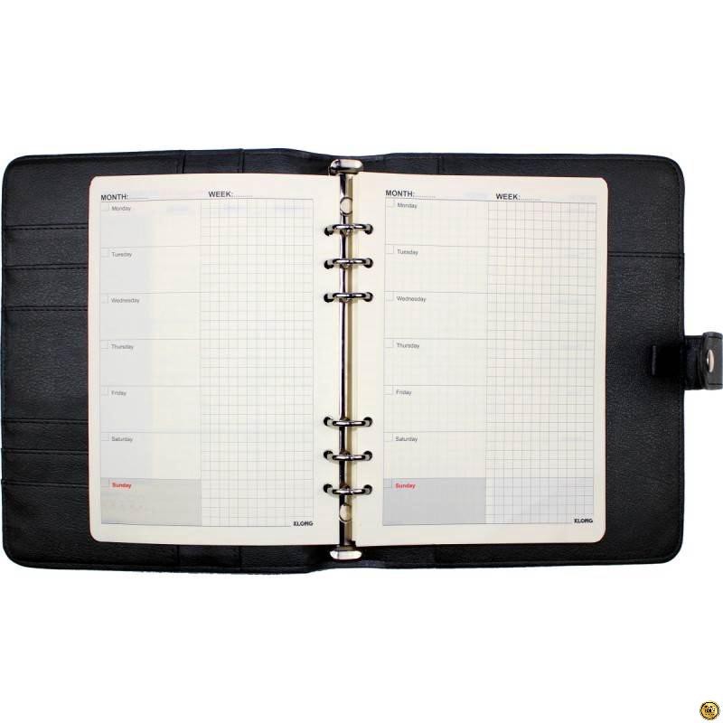 Sổ kẹp còng kế hoạch KLONG Kelvin Planner A5; MS: 662 [Sổ da cao cấp]