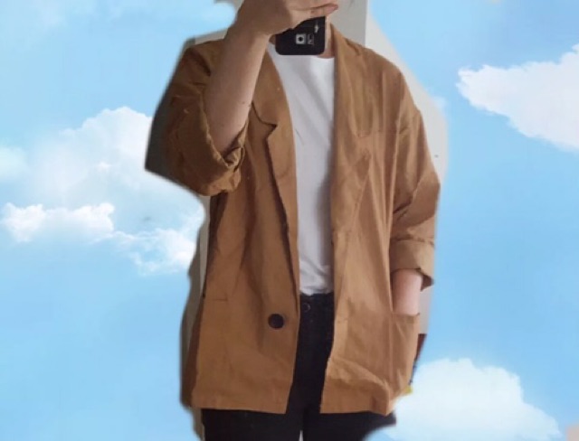 Áo blazer trơn màu vintage | BigBuy360 - bigbuy360.vn