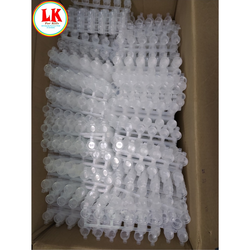 10 Vỉ  Nhựa 4ml đựng màu nước, vỉ nhựa trong, nắp kín, Vĩ đựng màu, Khay đựng màu nước 6 ô rỗng, mỗi ô 4ml, có nắp đậy k