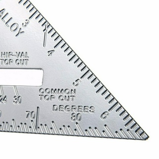 7" Aluminum Rafter Triangle Ruler Square Speed Carpenter Framing Measuring Tool