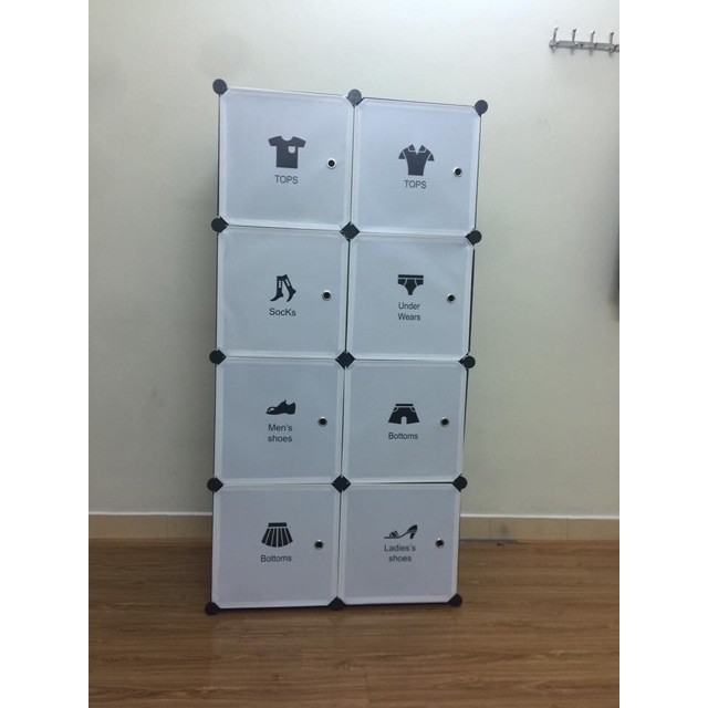 FREESHIP 99K TOÀN QUỐC_🍃TỦ NHỰA LẮP GHÉP- TỦ QUẦN ÁO 8 Ô
