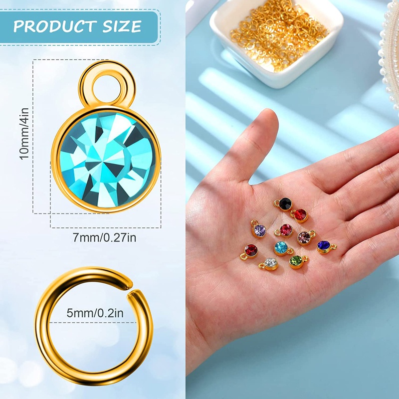 Mặt Dây Chuyền Bằng Đá Sinh Nhật Kích Thước 10x7mm