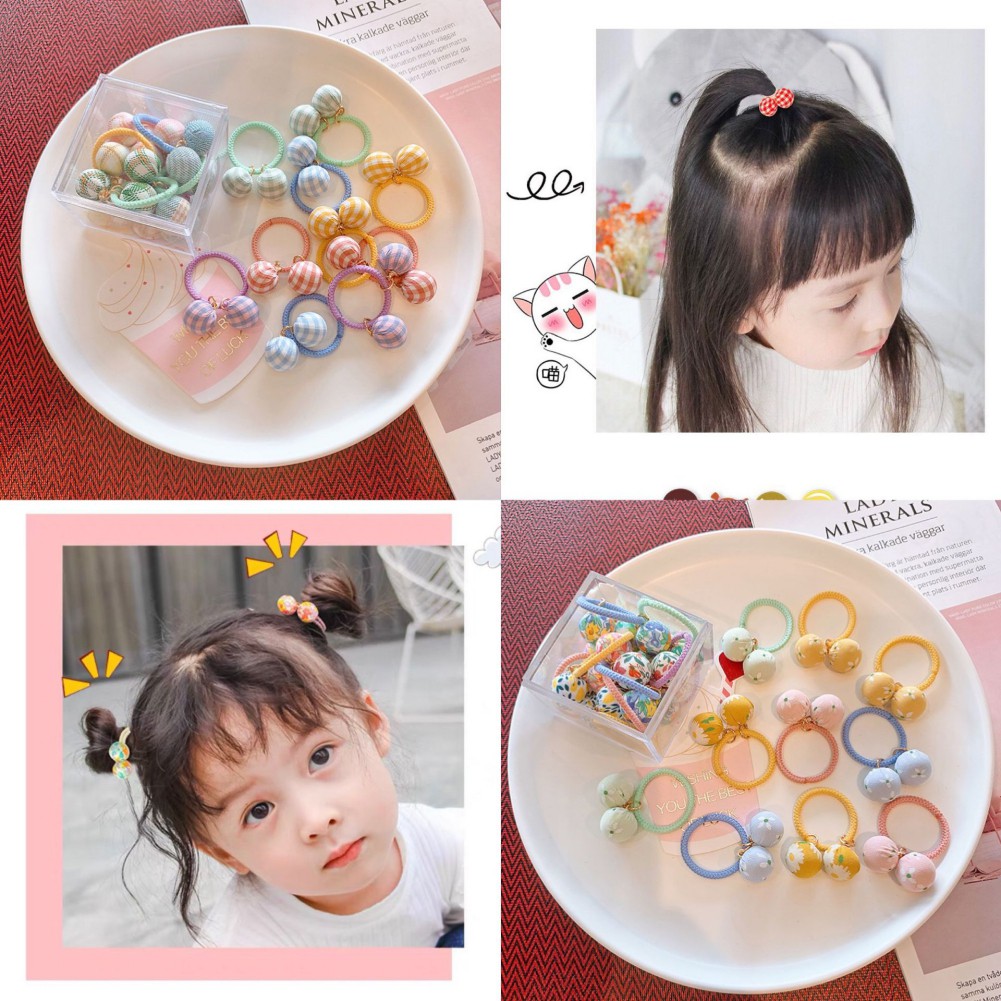 Dây cột tóc không đau phong cách đáng yêu cho bé gái