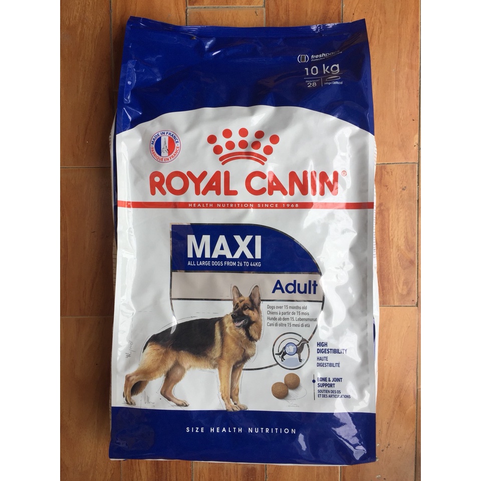 Thức ăn chó lớn Royal canin maxi Adult 10kg - Thức ăn danh cho chó giống lớn đã trưởng thành