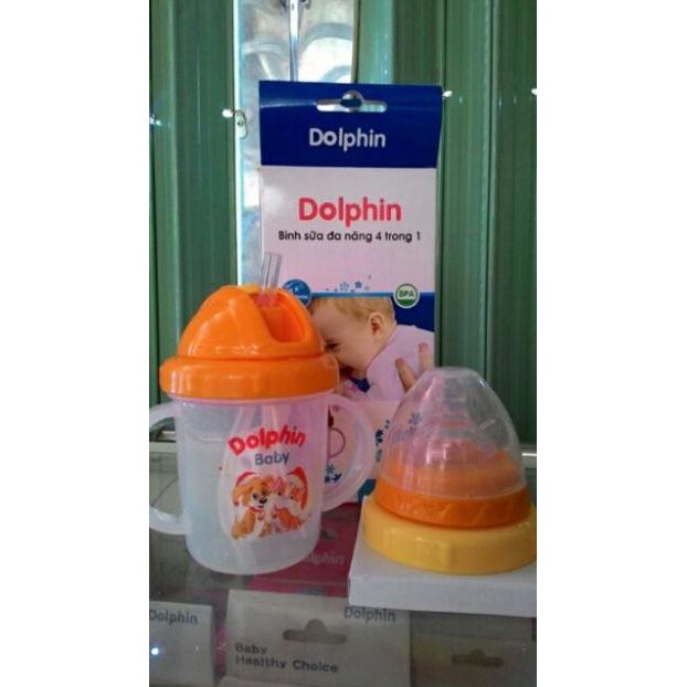 Bình sữa đa năng Dolphin 4 chế độ 180ml