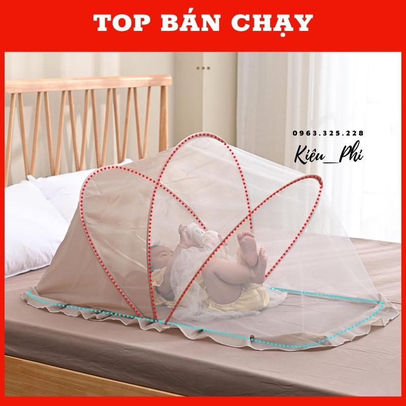 Màn Mùng chụp tự bung gấp gọn cho bé sơ sinh, trẻ em, bé nhỡ, bé lớn chống muôi tuyệt đối Kiều Phi