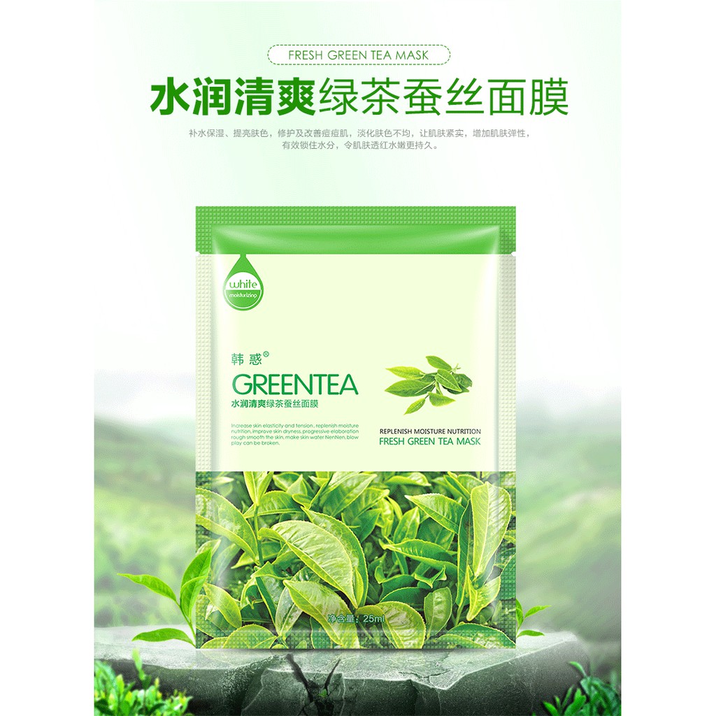 Mặt nạ giấy dưỡng da mụn cấp ẩm thải độc dưa leo, lô hội, cherry White
