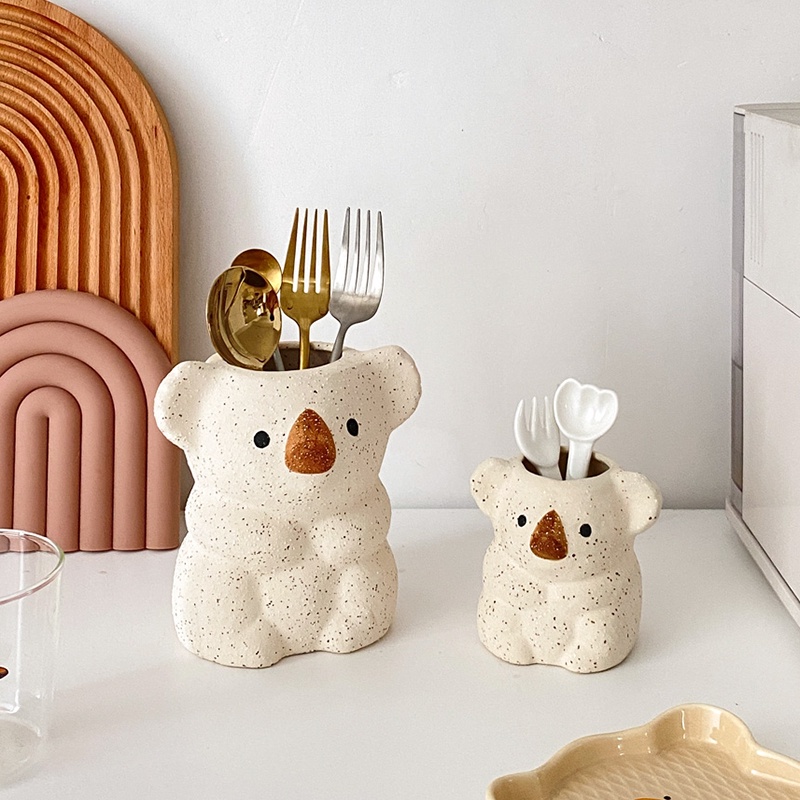 Lọ Đựng Cọ Trang Điểm Hình Gấu Koala Dễ Thương