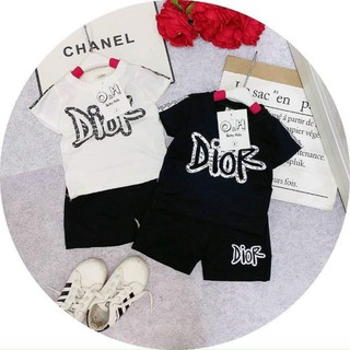 Bộ thể thao sz Đại bé trai Dior trắng + đen