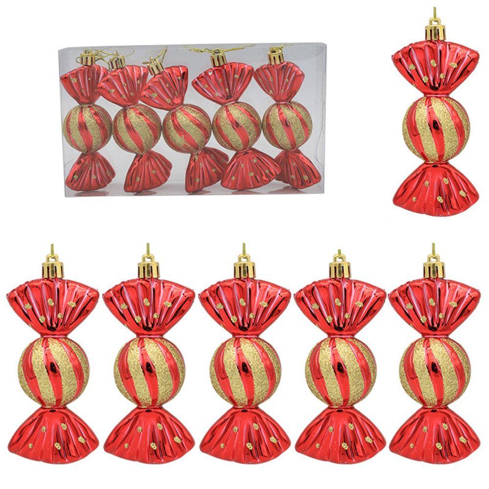 Set 5 Phụ Kiện Treo Trang Trí Cây Thông Giáng Sinh Nhiều Màu Sắc Sáng Tạo