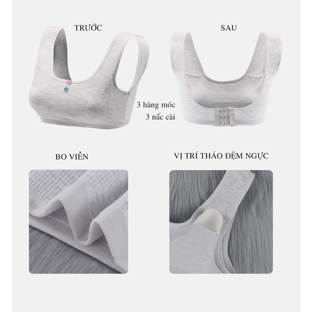 Áo bra học sinh 2 dây bản to có móc cài FLA29