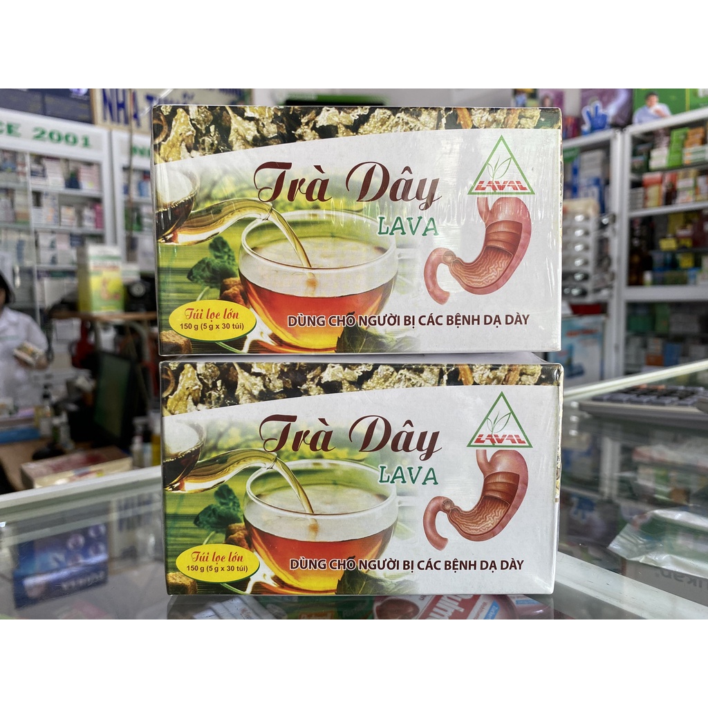 Trà dây LAVA dạng túi lọc Hỗ trợ viêm loét dạ dày, mát gan - Hộp 30 gói/ Tra Day Lava / la va