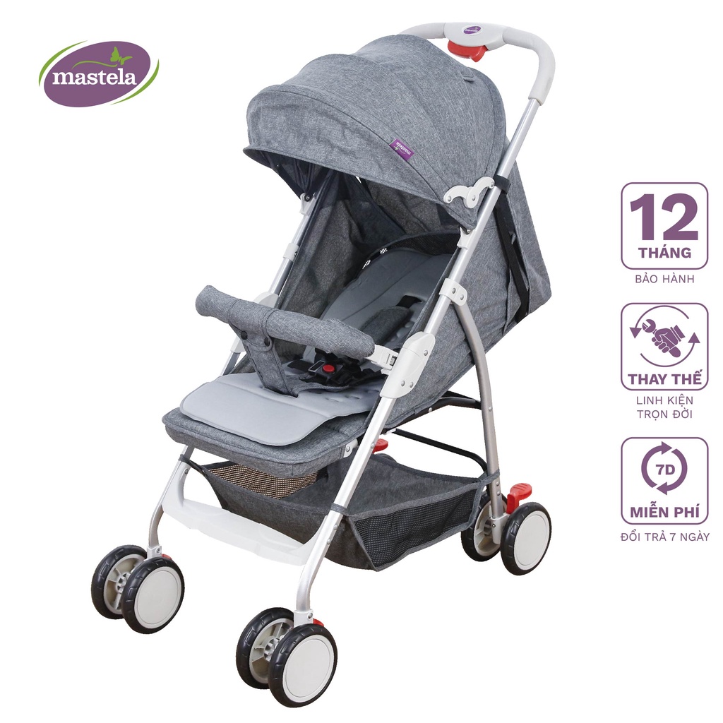 Xe đẩy cho bé du lịch Mastela A2 - Khung Aluminum cao cấp siêu nhẹ, dễ dàng gấp gọn, bảo hành 12 tháng chính hãng