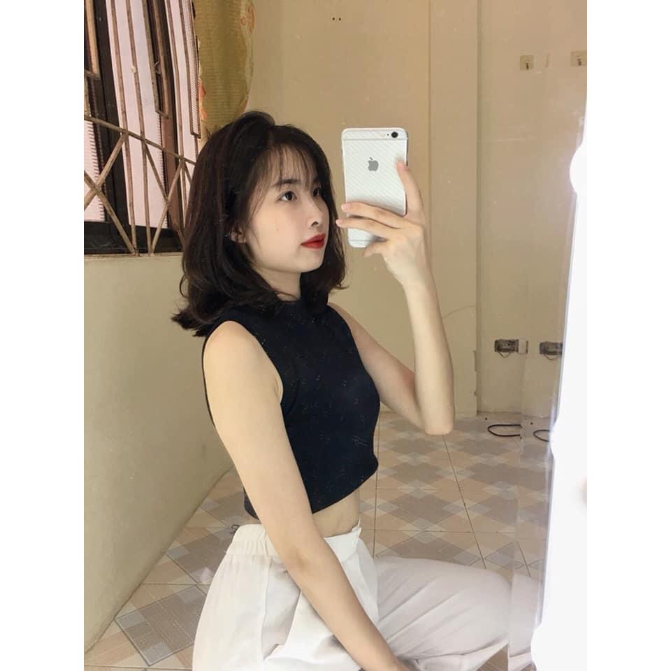 [Mã FAMAYWA giảm 10K đơn 50K] Áo ba lỗ nữ dáng croptop ôm body cổ cao phong cách ulzzang - Roxie | BigBuy360 - bigbuy360.vn