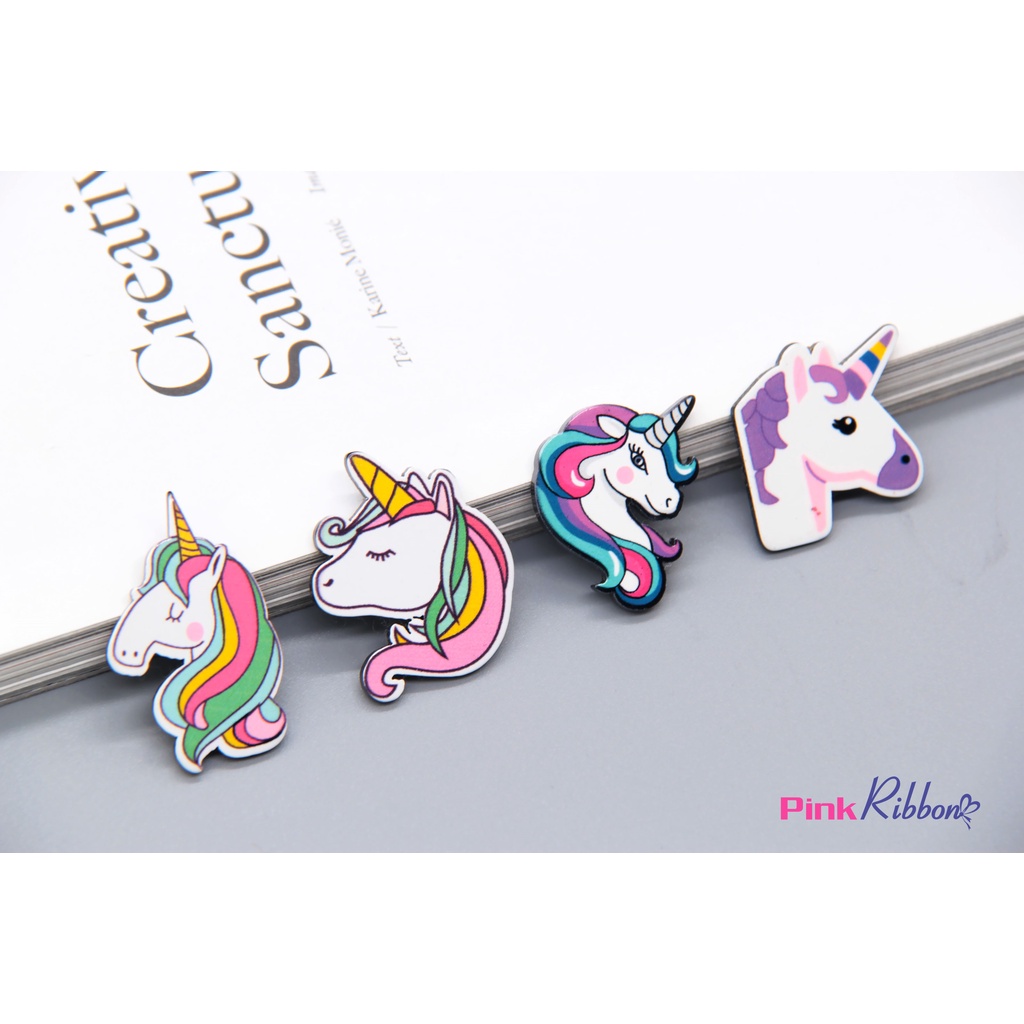 SET 2C - Hình nhựa cao cấp Unicorn đế màu đen