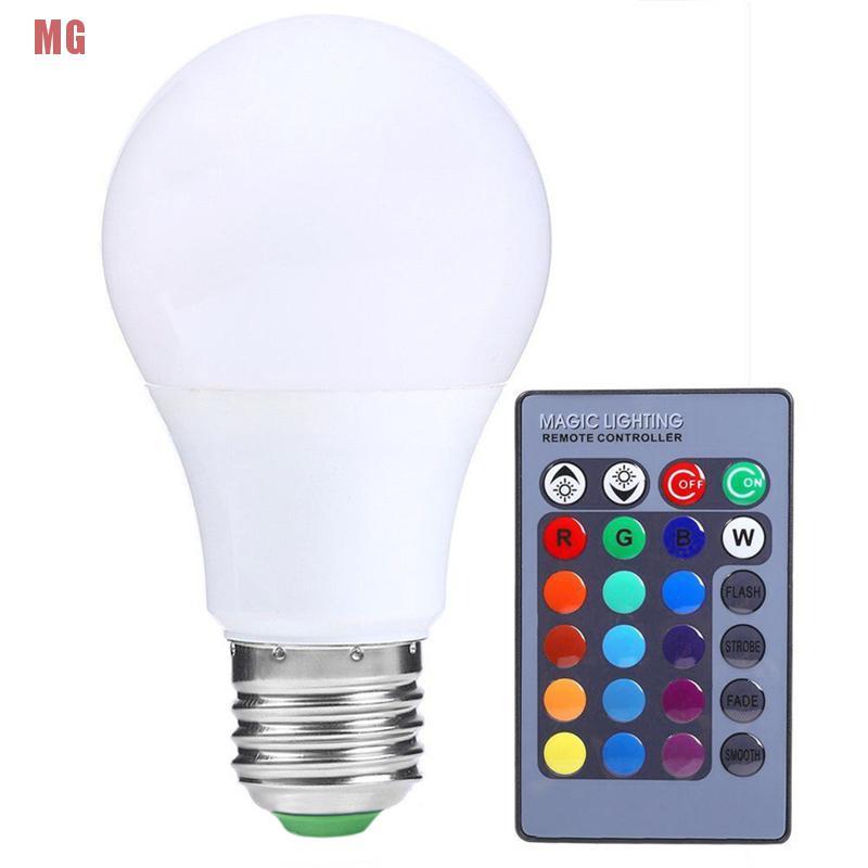 Bóng Đèn Led Rgb E27 Có Remote Điều Khiển Từ Xa 85-265v