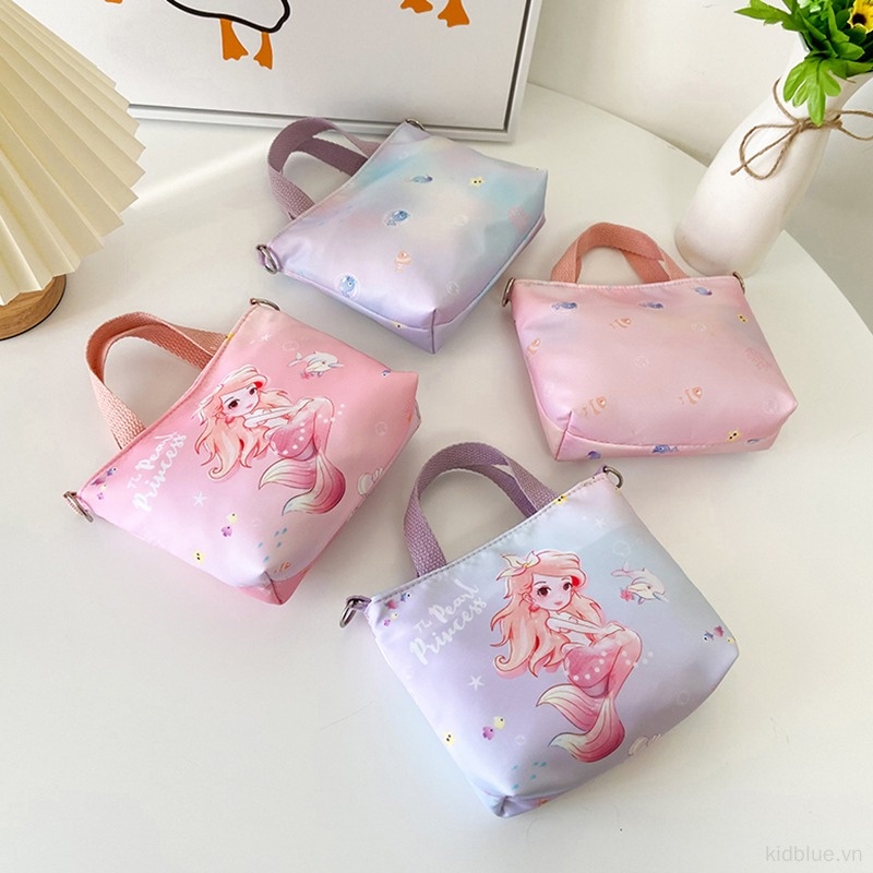 Túi Vải Canvas Đeo Chéo In Họa Tiết Hoạt Hình Dễ Thương Dành Cho Bé