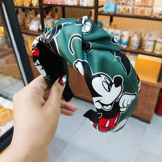 Băng Đô Cài Tóc Hình Chuột Mickey Chất Liệu Satin Cao Cấp