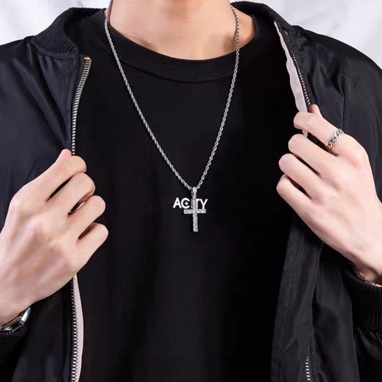 Dây chuyền vòng cổ nam nữ Siw Chain Loki  Accessories hình thánh giá đinh đá lấp lánh chất ngầu dây titan - VC SIW CHAIN