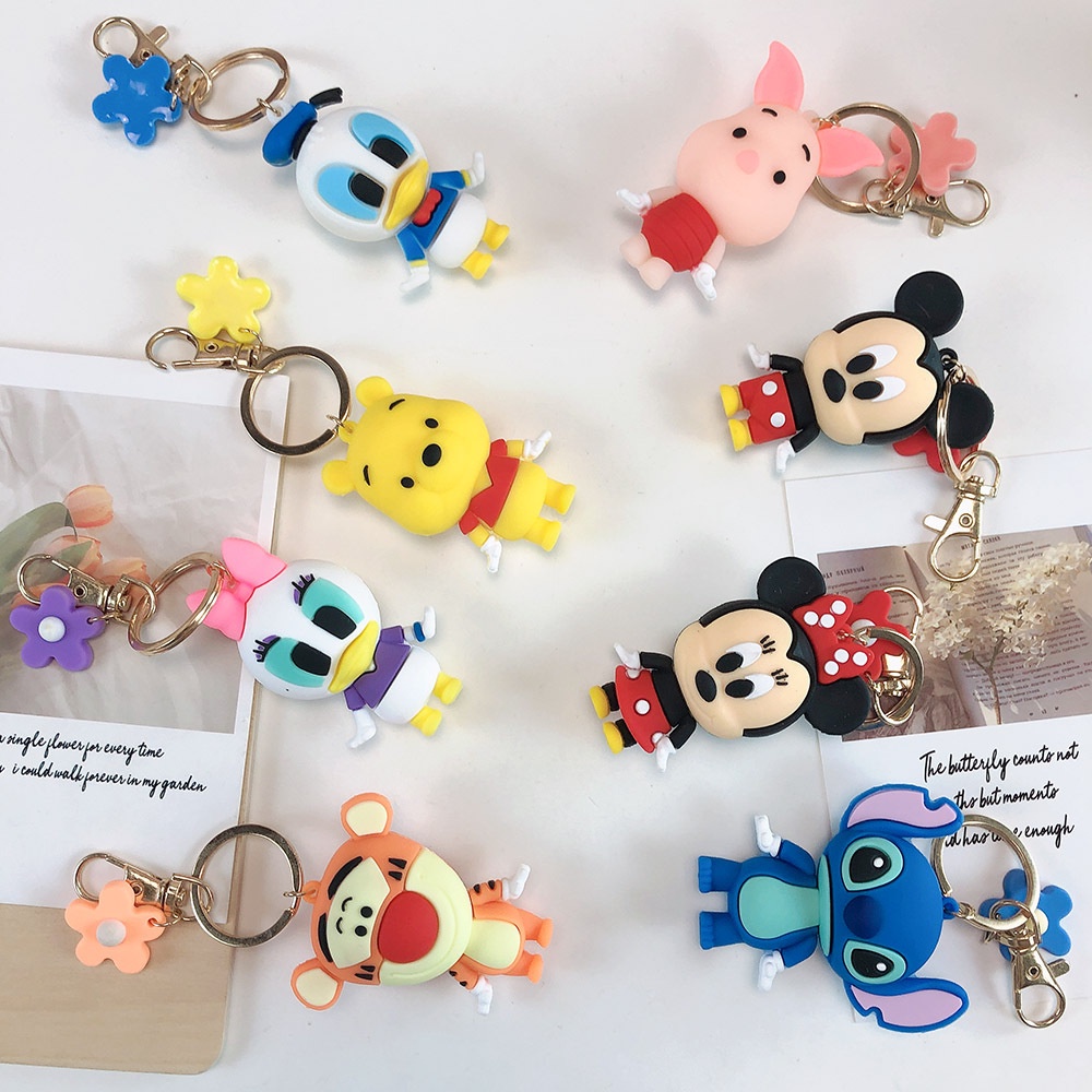 Móc chìa khóa 7 mẫu nhân vật hoạt hình Disney dễ thương tùy chọn